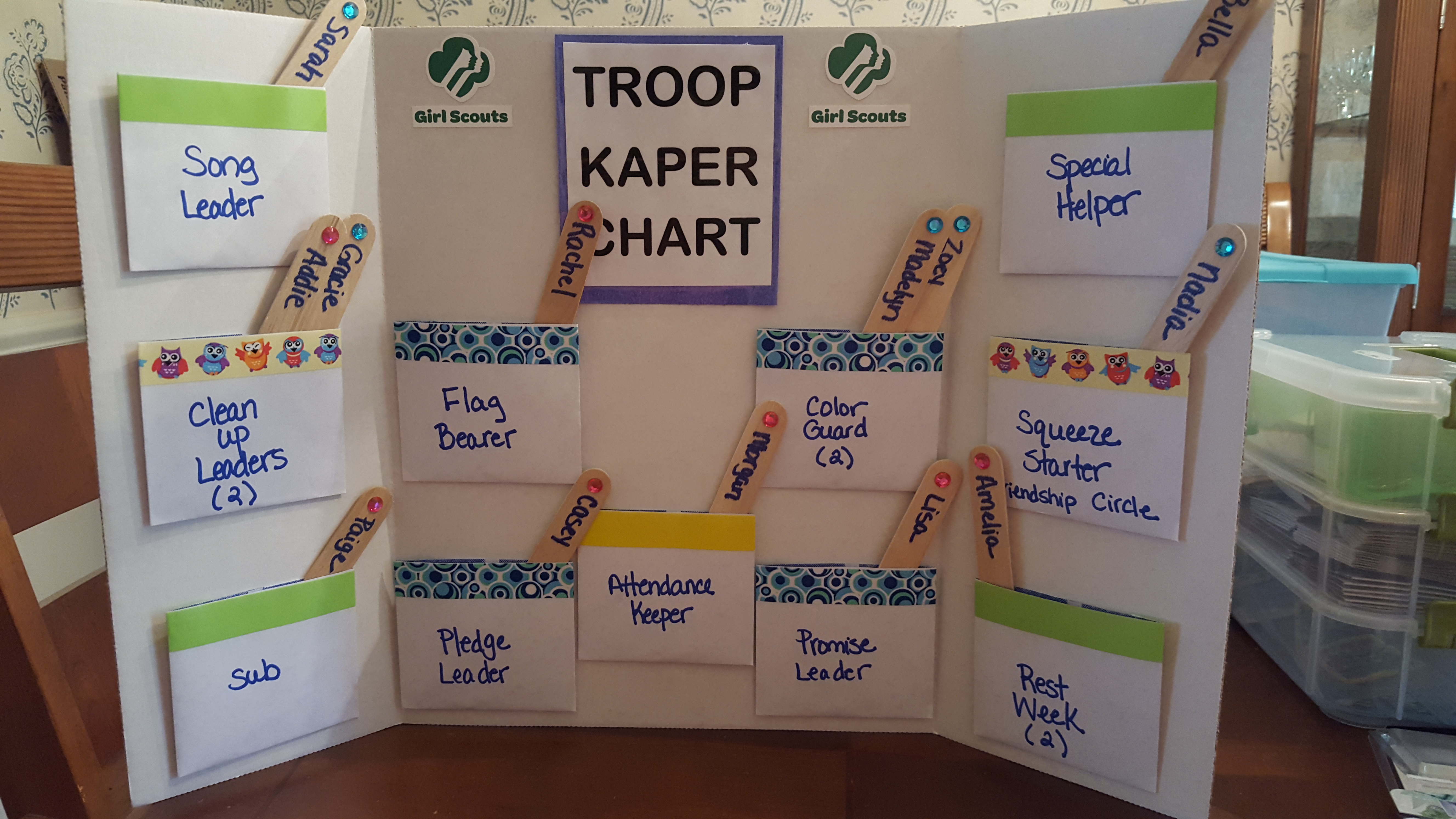 New Kaper Chart – Girl Scout Troop Meeting Plans